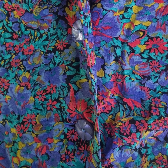 Vintage flower blouse - Picture 2 of 4